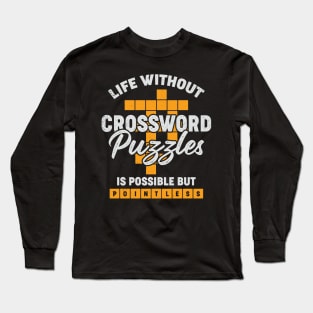 Crossword Puzzle Lover Gift Long Sleeve T-Shirt